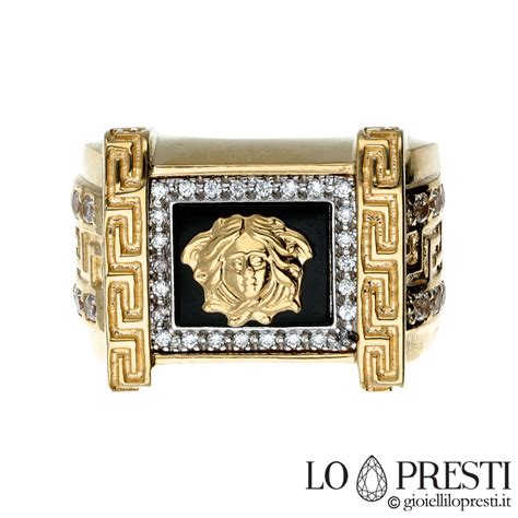 anelli martellati versace|Anelli da uomo di Versace .